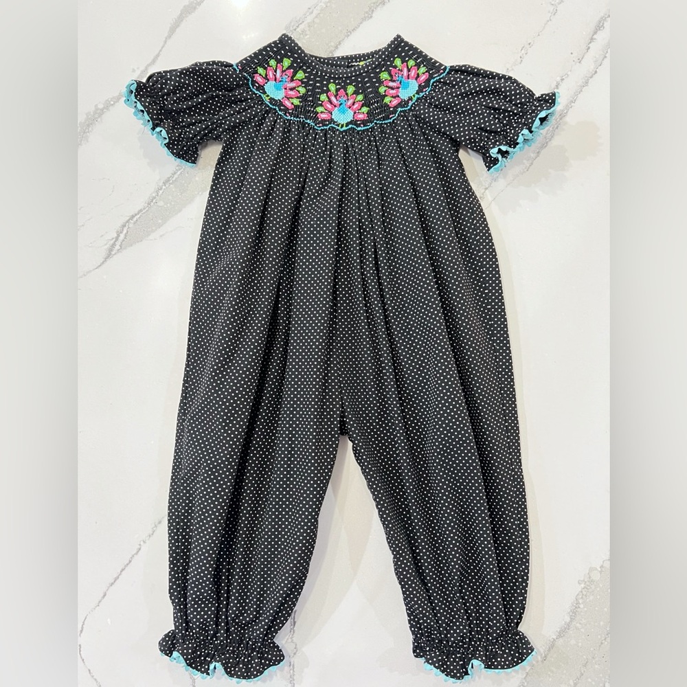 Stelly Belly Smocked Peacock Jumper